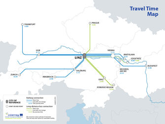 Travel Time Map - Linz Travel Time Map - Linz (Vergrößerte Ansicht)
