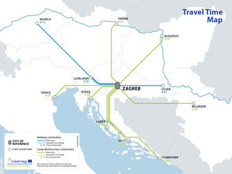 Travel Time Map - Zagreb Travel Time Map - Zagreb (Vergrößerte Ansicht)