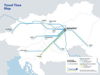 Travel Time Map - Budapest Travel Time Map - Budapest (Vergrößerte Ansicht)