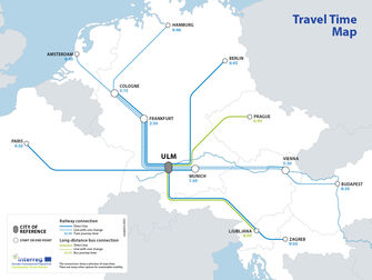 Travel Time Map - Ulm Travel Time Map - Ulm (Vergrößerte Ansicht)