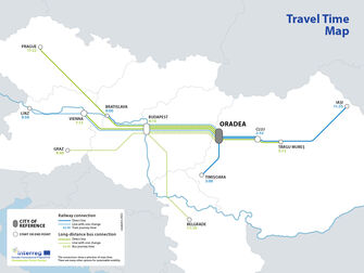 Travel Time Map - Oradea Travel Time Map - Oradea (Vergrößerte Ansicht)