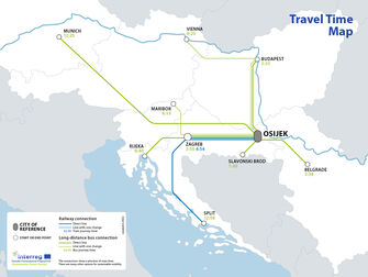 Travel Time Map - Osijek Travel Time Map - Osijek (Vergrößerte Ansicht)